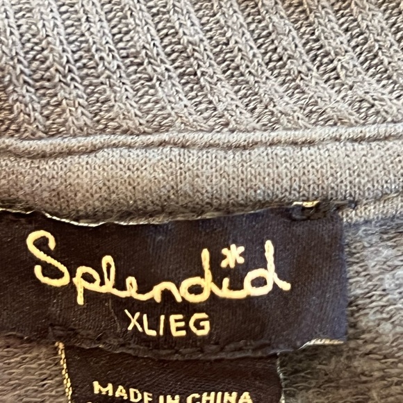 Splendid Women’s Super Soft Jersey Ombre Dip Dye Sweatshirt Pullover Top XL - Picture 8 of 9